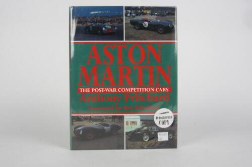 ASTON MARTIN: 'Aston Martin - The Postwar Competiton Cars' hardcover book by Anthony Pritchard. Signed Brabham, Brooks, Salvadori and others.