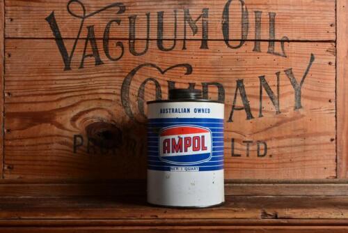 AMPOL: An Australian vintage "Ampol" one quart oil tin