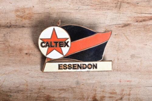 AFL/ESSENDON: A Caltex Essendon enamel badge by F.H Stephens MELB