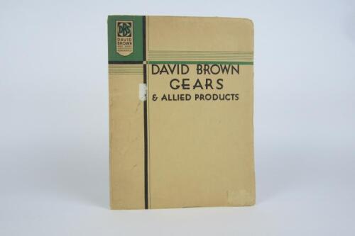 DAVID BROWN: A 'David Brown Gears & Allied Products' product catalogue.