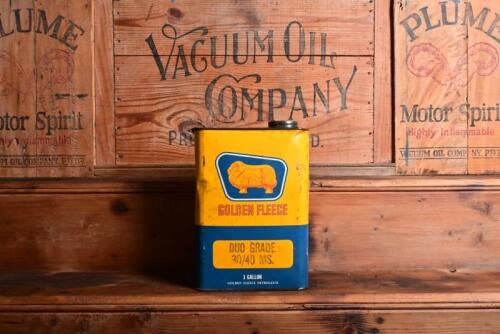 GOLDEN FLEECE: A "Golden Fleece Duo Grade 30/40 MS" one gallon tin, marked to front "Golden Fleece Petroleum", with contents