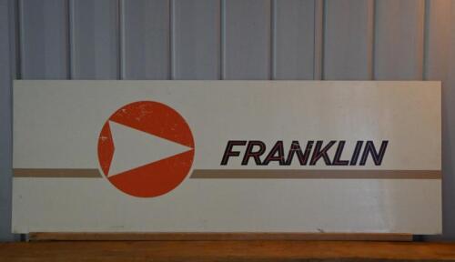 CARAVAN: A circa 1970s Franklin tin caravan sign, 44cm high, 123cm high