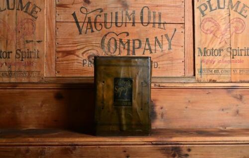LISTER: An early "Lister Sepoyle Finest Quality Separator Oil" square one gallon oil tin, paper label torn at one corner and loose