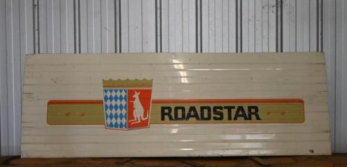 CARAVAN: A circa 1960s/1970s Roadstar tin caravan sign, 53cm high, 153cm wide