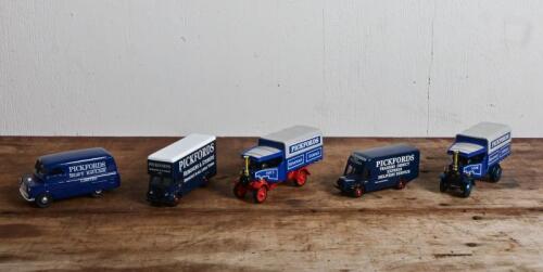 PICKFORDS: Five modern Pickfords livery trucks and vans, one by Days Gone, Models of Yesteryear and Bedford van by Corgi