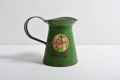 CASTROL: A 1940/50s half pint "Castrol Two Stroke Self Mixing Oil" side pouring jug