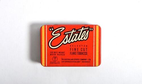 ESTATES: An "Estates Selected Fine Cut Flake Tobacco" 2 oz tobacco tin