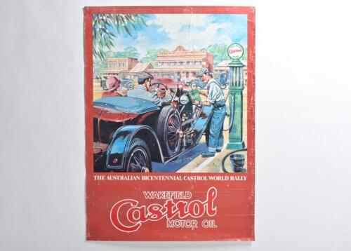 CASTROL: A commemorative poster for "The Australian Bicentennial Castrol World rally", 67 x 48cm