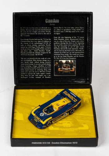 PORSCHE: A NOS 1:43 scale Minichamps Porsche 917/30 Mark Donohue #6 "Sunoco" Can Am 1973 Champion die-cast model numbered limited edition