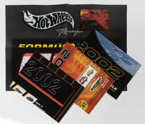 HOT WHEELS: 4 NOS Posters - Heavy Weight Paper; 840mm x 590 mm Hot Wheels 2002 1:64 Scale Collection/Hot Wheels Racing - Formula One/Matchbox 2002 1:64 Scale Collection & Matchbox 50th Collection 1952 - 2003