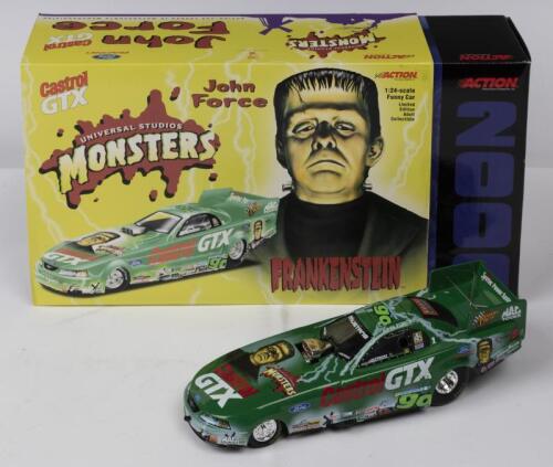 FORD: A NOS 1:24 scale Action Racing Collectables Ford Mustang 2000 John Force Funny Car "Castrol GTX - Frankenstein" die-cast model