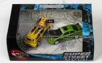 HOT WHEELS: A NOS Hot Wheels Twin Set "Super Street Magazine" comprising Ford Focus & Honda Civic Si die-cast models