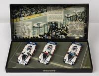 PORSCHE: A NOS Minichamps 1:43 Scale Triple Set "Porsche Racing" comprising Porsche 956L wins 1-2-3 1982 24hr Le Mans die-cast models numbered limited edition