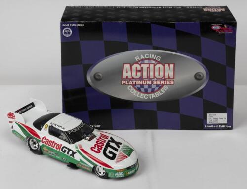 PONTIAC: A NOS 1:24 scale Action Racing Collectables Pontiac 1997 John Force Funny Car "Castrol GTX" die-cast model