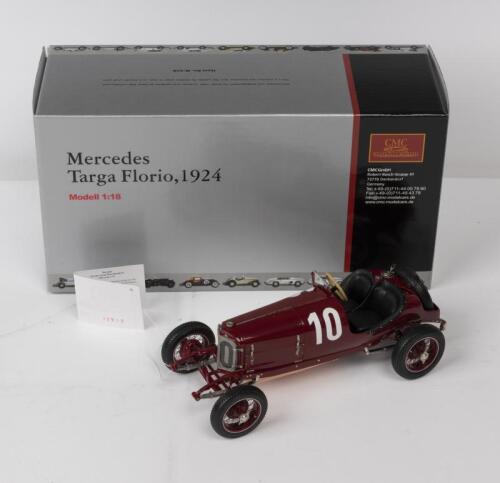 MERCEDES: A NOS 1:18 scale CMC M-048 Mercedes 1924 Targa Florio #10 die-cast model with information booklet