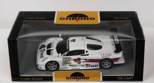 LOTUS: A NOS 1:18 scale Chrono Lotus Elise GT1 1997 R. Prutirat #15 "Thai" die-cast model