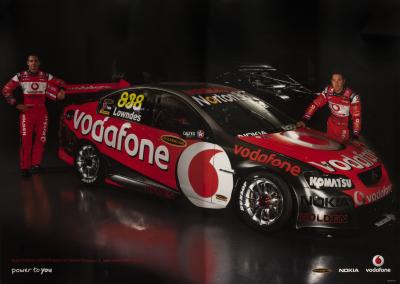 POSTER: A NOS Holden Poster 59 cm x 42 cm "TeamVodaphone 2010 V8 Supercars Teams' Champion"