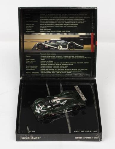 BENTLEY: A NOS 1:43 scale Minichamps Bentley EXP Speed 8 #8 2002 Le Mans 24hrs Wallace/Leitzinger/V D Poele numbered edition die-cast model