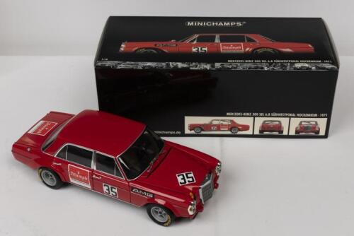 MERCEDES-BENZ: A NOS 1:18 scale Minichamps Mercedes-Benz 300 SEL 6.8 Hockenheim 1971 H. Kelleners #35 die-cast model