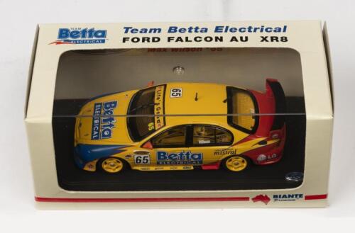 FORD: A NOS 1:43 scale Biante Ford AU Falcon Supercar "Team Betta Electrical" Max Wilson #65 die-cast model with numbered Certificate of Authenticity