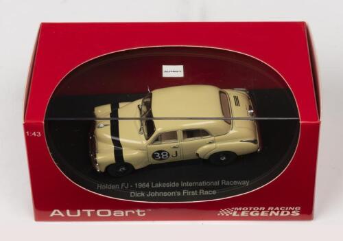 HOLDEN: A NOS 1:43 scale Biante Holden FJ Lakeside Raceway 1964 #38J Dick Johnson's First Race die cast model with numbered Certificate of Authenticity