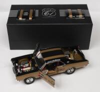 OLDSMOBILE: A NOS 1:18 scale Highway 61 Collectibles Special Edition Oldsmobile 1967 4-4-2 Joe Schubeck's twin engine "Hurst Hairy Olds" die-cast model with opening doors and lift off bonnet & boot panels