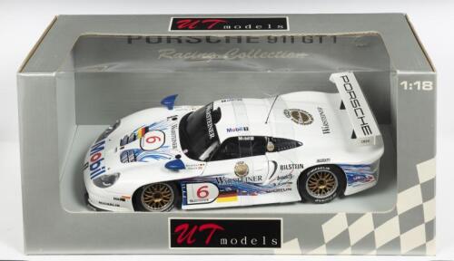PORSCHE: A NOS 1:18 scale UT Models Porsche 911 GT1 1997 Boutsen/Stuck #6 "Mobil 1 - Warsteiner" die-cast model