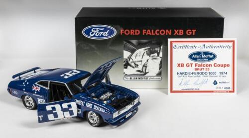 FORD: A NOS 1:18 scale Autoart Ford Falcon XB Coupe #33 Allan Moffat 1974 Bathurst "Brut 33" with signed numbered certificate of Authenticity die-cast model