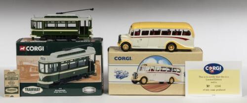 CORGI: NOS Corgi Blackpool Single Deck Tram & Bedford OB Bus "Meredith" Qty: 2