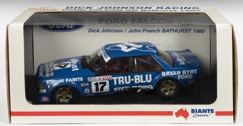 FORD: A NOS 1:18 scale Biante Ford XD Falcon #17 Dick Johnson/John French 1980 Bathurst "Tru-Blu" including "THE ROCK" with signed numbered Certificate of Authenticity die-cast model