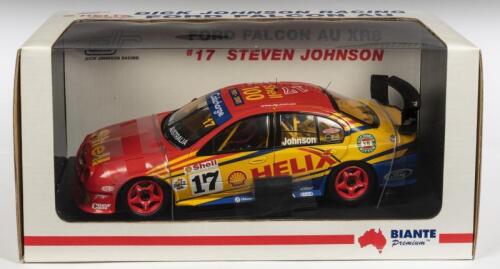 FORD: A NOS 1:18 scale Biante DJR Ford Falcon AU XR8 Steven Johnson #17 2001 "Shell Helix" die-cast model with numbered Certificate of Authenticity