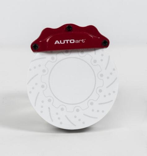 MEMO PAD: A NOS Autoart Racing Brake Disc Magnetic Memo Pad with Red Brake Caliper 10cm x 9cm