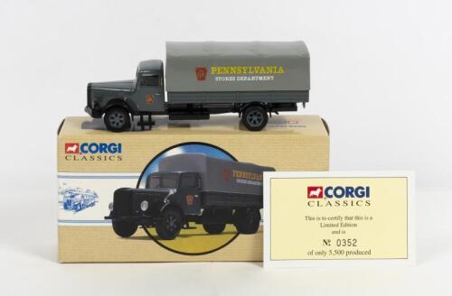 WHITE: A NOS Corgi White Canvas Back "Pennsylvania Stores Department " numbered limited edition die-cast model