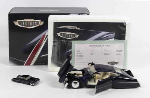 HOT WHEELS: A NOS 1:18 & 1/64 scale Hot Wheels Legends "CadZZilla" Revolutionary Hot Rod die-cast models with owners manual & numbered Certificate of Title