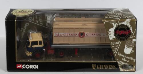 BEDFORD: A NOS Corgi Bedford TK & Platform Trailer & Container "Guinness" limited edition die-cast model with numbered certificate