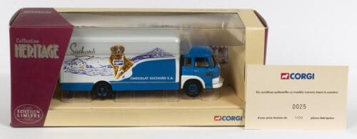 SAVIEM: A NOS 1:50 scale Corgi Heritage Collection Saviem JL Fourgon "Chocolat Suchard S.A." die-cast model with Numbered #25 Certificate