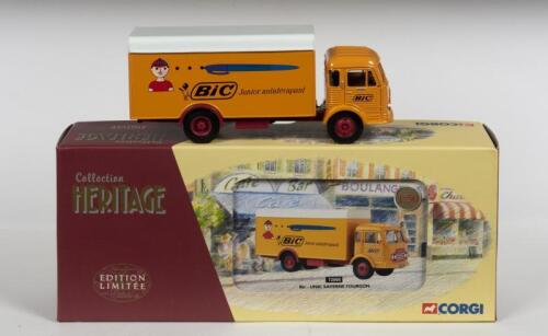 CORGI: A NOS 1:50 scale Corgi Heritage Collection Unic Saverne Fourgon "Bic" die-cast model with Numbered Certificate