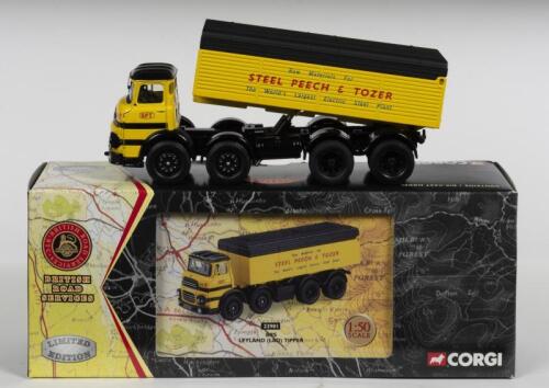 LEYLAND: A NOS 1:50 scale Corgi Leyland (LAD) Octopus Tipper "Steel Peech & Tozer" die-cast model limited edition with numbered certificate
