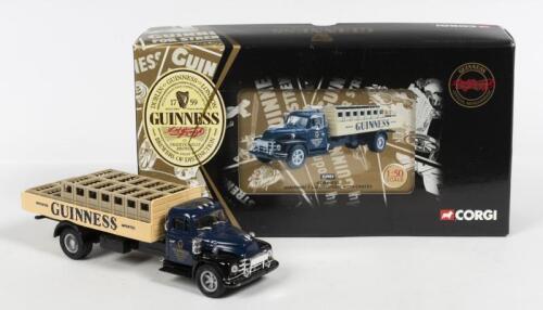 DIAMOND T: A NOS 1:50 scale Corgi Diamond T620 Dropside with Crates "Guinness" die-cast model limited edition with numbered Certificate