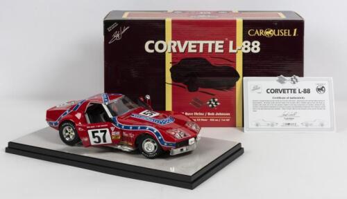 CORVETTE: A NOS 1:18 scale Carousel 1 Corvette L-88 Heinz/Johnson #57 1972 Sebring 12 hour die-cast model with Certificate of Authenticity