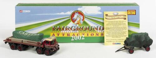 FODEN: A NOS 1:50 scale Corgi Fairground Attractions Foden S21 Steam Yacht Lorry & Trailer "Carters" Limited Edition die-cast model with Numbered Certificate