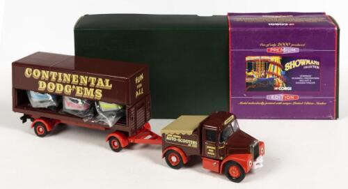 SCAMMELL: A NOS 1:50 scale Corgi Showmans Collection Scammell Highwayman Ballast & Dodgem Trailer "Jennings Auto-Scooters" premium edition die-cast model with 6 Dodg'ems