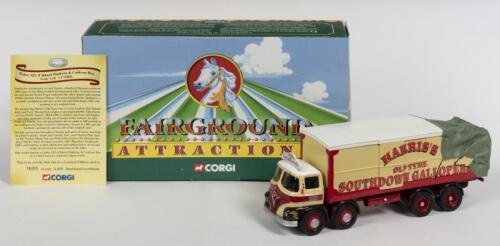 FODEN: A NOS 1:50 scale Corgi Fairground Attractions Foden S21 8 wheel Box Truck "Harris's Old Tyme Gallopers" Limited Edition die-cast model with Numbered Certificate