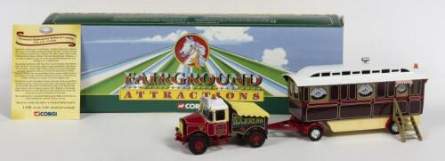 SCAMMELL: A NOS 1:50 scale Corgi Fairground Attractions Scammell Highwayman Ballast & Caravan "Harris's Old Tyme Amusements" Limited Edition die-cast model with Numbered Certificate
