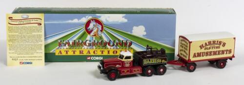 DIAMOND T: A NOS 1:50 scale Corgi Fairground Attractions Diamond T Ballast & Trailer "Harris's Old Tyme Amusements" Limited Edition die-cast model with Numbered Certificate