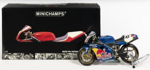 DUCATI: A NOS 1:12 scale Minichamps Ducati 996 Superbike 2000 #47 John Reynolds die-cast model