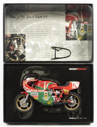 DUCATI: A NOS 1:12 scale Minichamps Ducati 900 Racer IOM TT 1978 #12 Mike Hailwood die-cast model