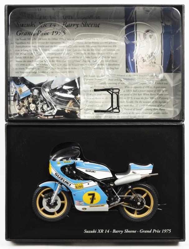 SUZUKI: A NOS 1:12 scale Minichamps Suzuki XR 14 GP 1975 #7 Barry