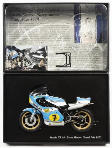 SUZUKI: A NOS 1:12 scale Minichamps Suzuki XR 14 GP 1975 #7 Barry Sheene die-cast model