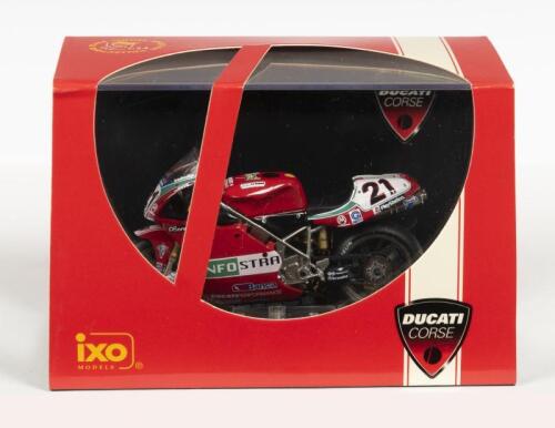 DUCATI: A NOS 1:24 scale IXO Models Ducati 996R #21 Troy Bayliss 2001 Superbike World Champion die-cast model